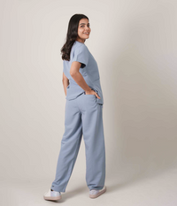 Triflex V-neck Grey Scrubs for Women