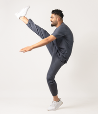 Airlite V-Neck Dark Grey Scrubs for Men