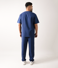 Triflex V-neck Navy Blue Scrubs for Men